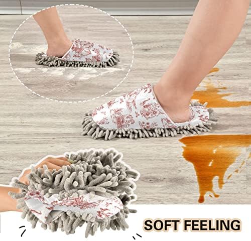 DOMIKING Chinoiserie Cleaning Slippers for Women and Men