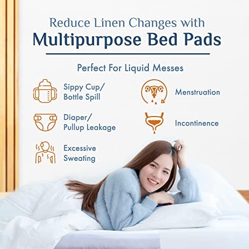 Idyll Nights Reusable Incontinence Bed Pad - Large 36x72 Waterproof Coverage