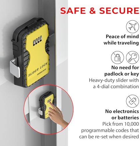 Yardlock Keyless Garage Door Slider Lock - 4 Dial Combination Deadlock