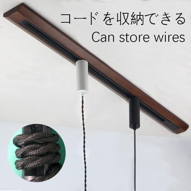 SKIVTGLAMP Remote Control LED Track Pendant Light 3 Lights 5ft Adjustable Height