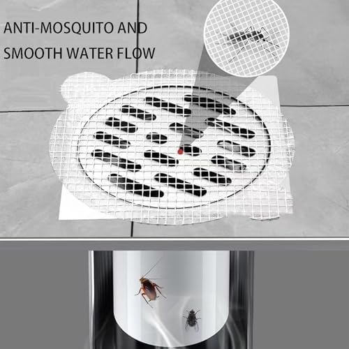 Hair Drain Stickers - Waterproof Adhesive Hair Catcher for Bathroom and Laundry