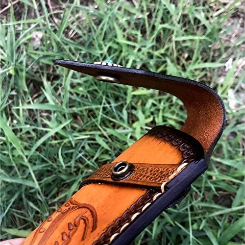COHOMELARS Genuine Leather Knife Sheath for 45-51 Folding Knives