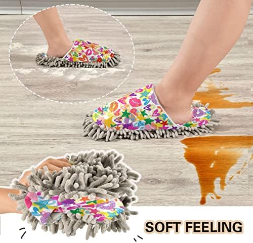 DOMIKING Mop Slippers with Microfiber Sole for Cleaning