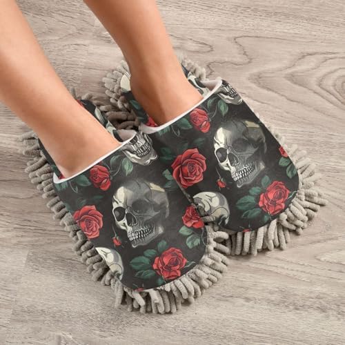 Zhirexin Rose Skulls Cleaning Slippers 1