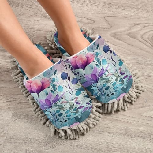 Zhirexin Watercolor Flower Cleaning Slippers