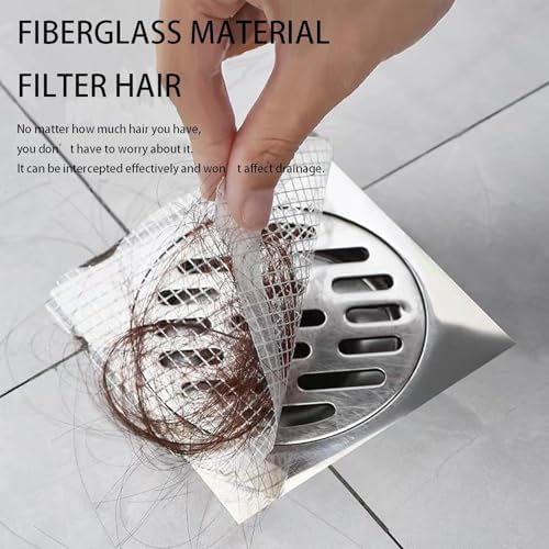 Hair Drain Stickers - Waterproof Adhesive Hair Catcher for Bathroom and Laundry