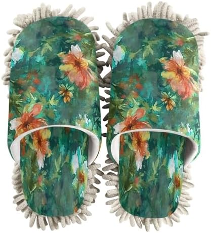 Zhirexin Cleaning Slippers with Microfiber Mop Pads