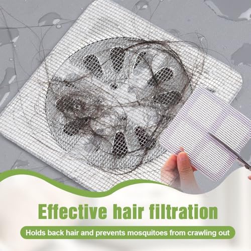 Yilia 4x4 Floor Drain Hair Catcher Stickers 10PCS