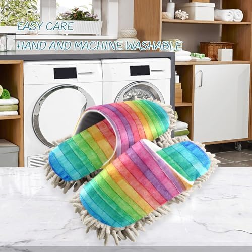 Zhirexin Colorful Stripes Cleaning Slippers 1