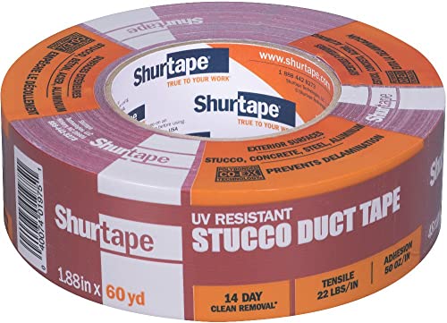 Shurtape PC-667RD260 Stucco Masking Duct Tape 2 x 60 yd Red