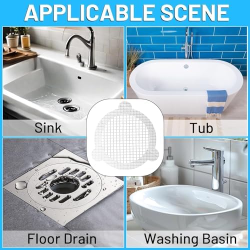 AMAZOPEN 25-Pack Disposable Shower Hair Catcher Stickers