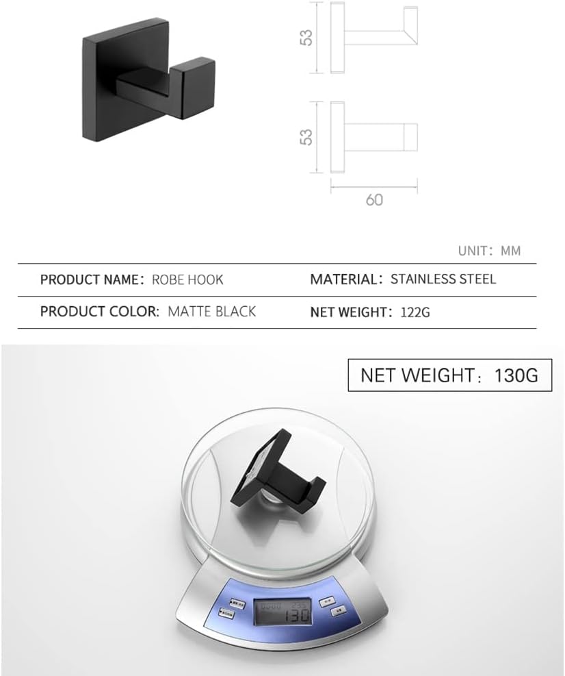 ANNBKA Matte Black Bathroom Accessories Set 1