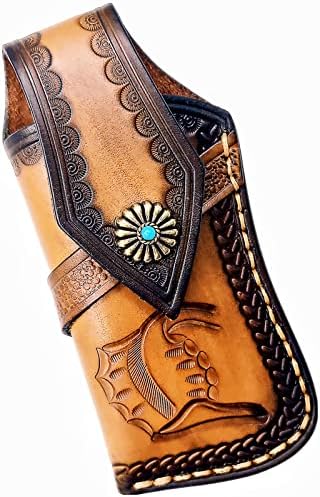 COHOMELARS Genuine Leather Knife Sheath for 45-51 Folding Knives