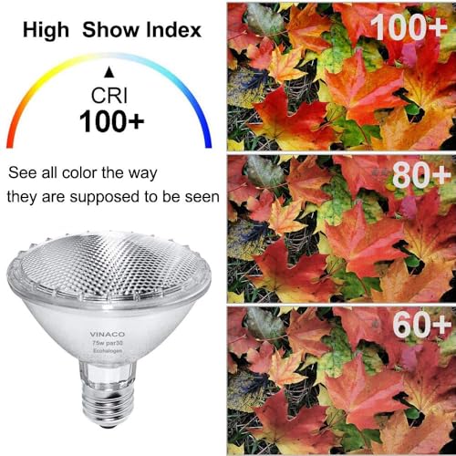 Vinaco PAR30 Short Neck 6pcs 75W Dimmable Light Bulbs