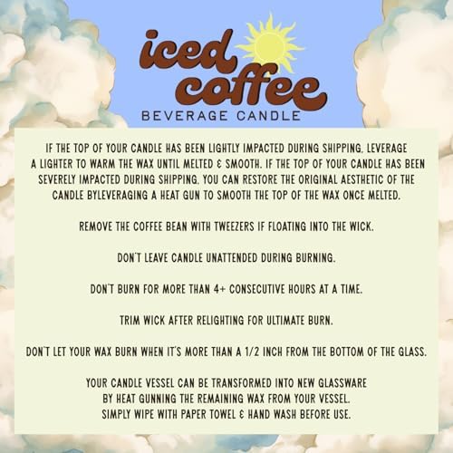 Iced Coffee Candle - 100 Hour Long-Lasting Scented Decor 1