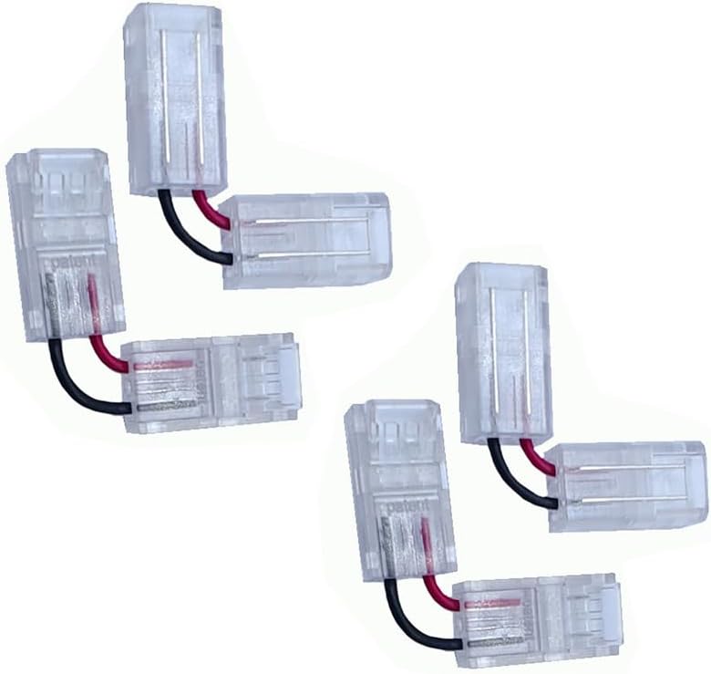 Depyequ L Shape 2 Pin Solderless LED Strips Connectors