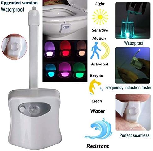 ZEZHOU Toilet Night Light 2 Pack Motion Sensor LED 1