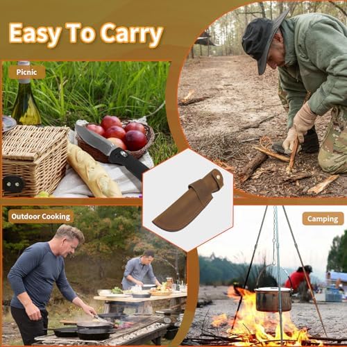 Premium Leather Knife Sheath 51 Inch Belt EDC Holster