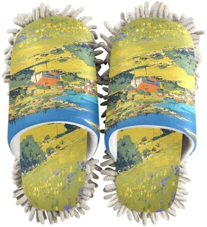 Zhirexin Cartoon Farm Village Cleaning Slippers
