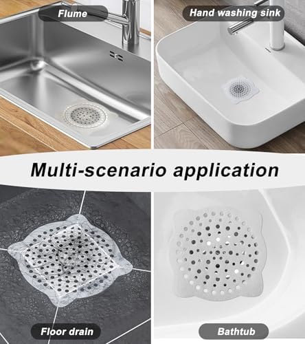 GoodUping 30 PCS 4x4 Disposable Drain Hair Catcher