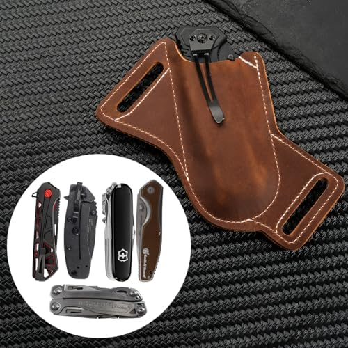 5 Inch Folding Knife Sheath for Men Belt Clip Holster