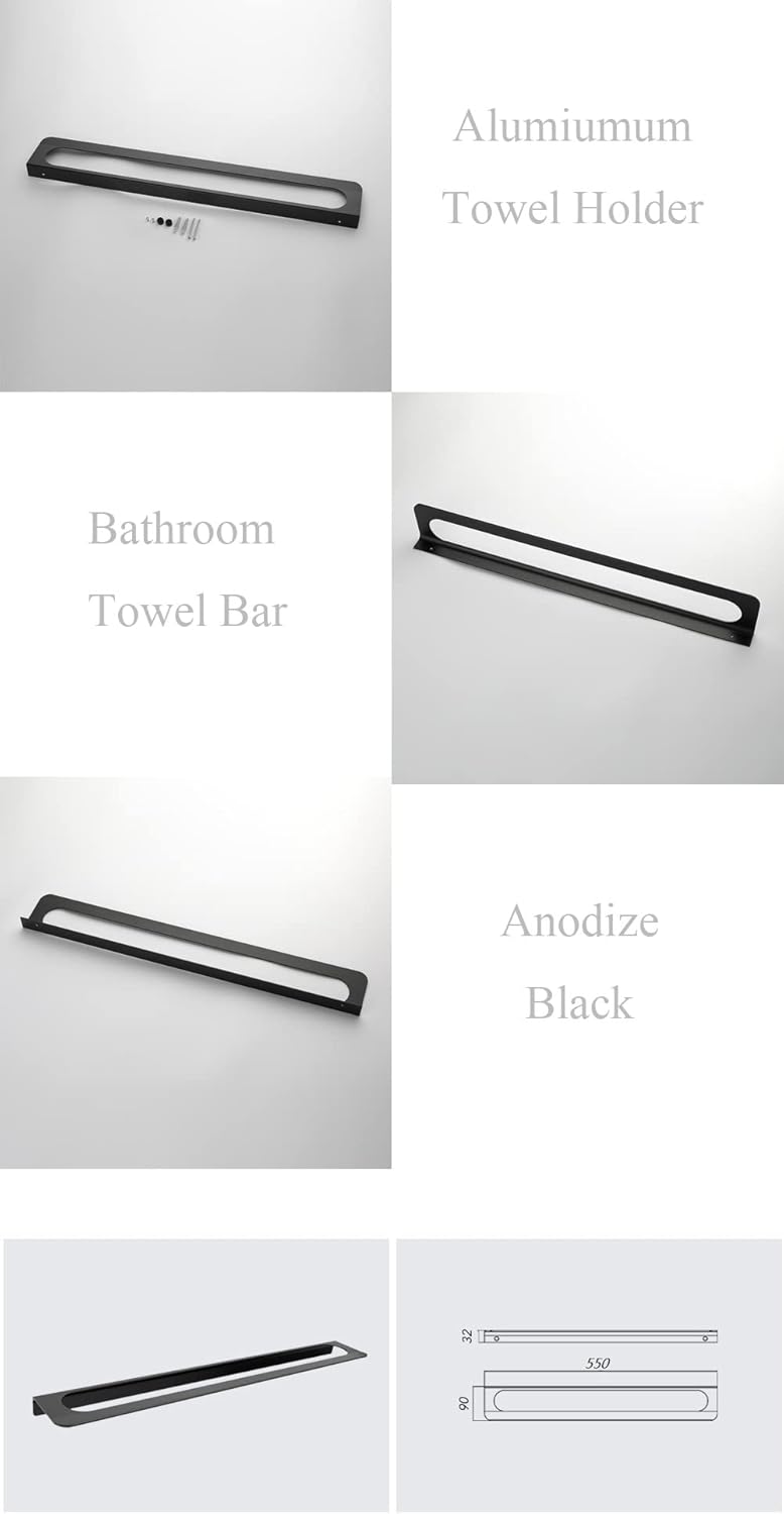 Stylish Aluminum Towel Bar for Bathroom