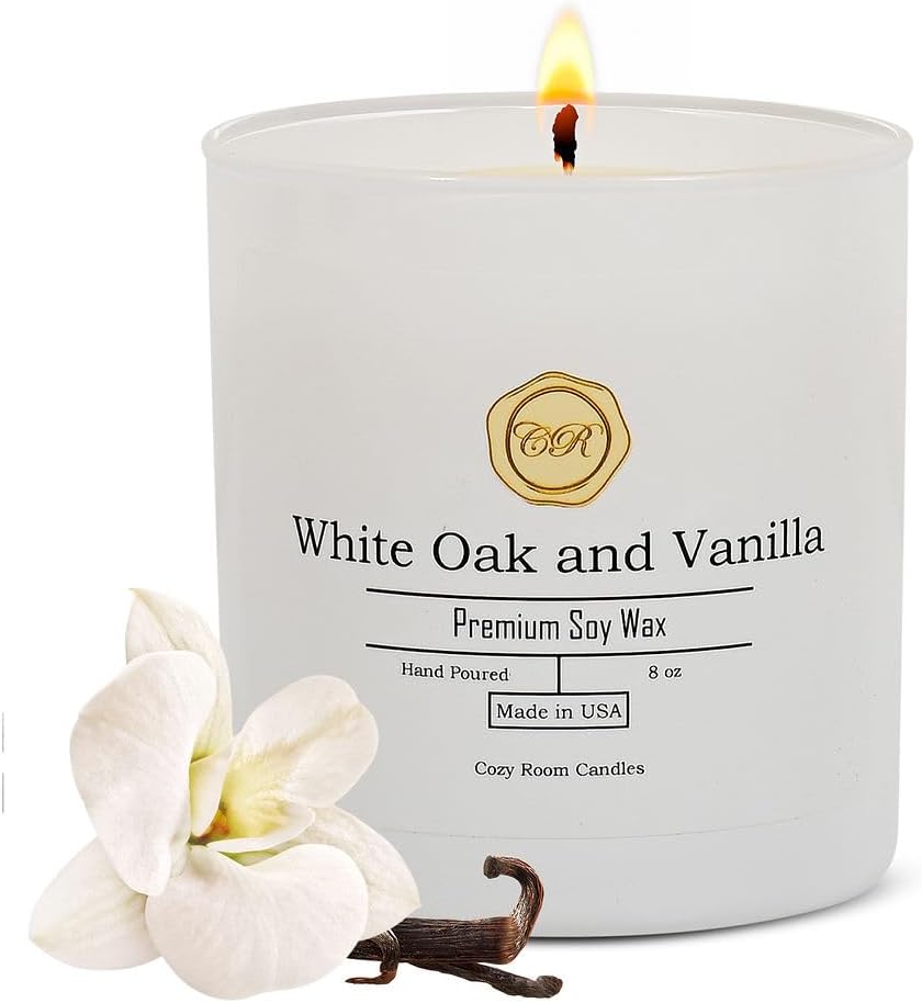 Cozy Room Candles - White Oak Vanilla 8oz Soy Candle