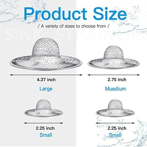 Maxware 4PCS Heavy Duty Stainless Steel Sink Strainer Set 1