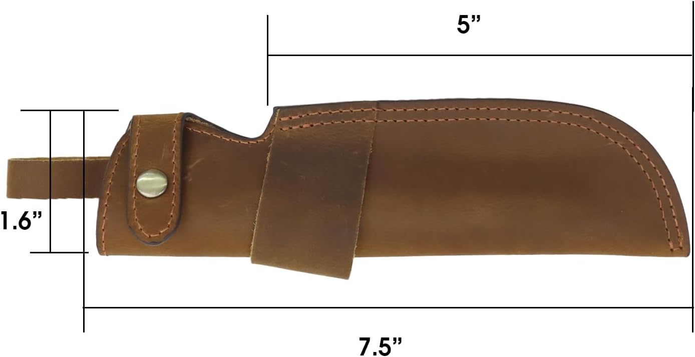 Premium Leather Knife Sheath 51 Inch Belt EDC Holster