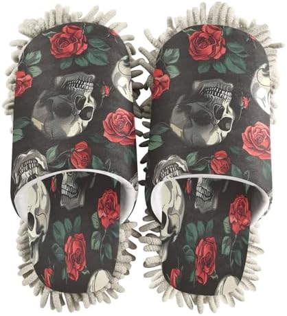 Zhirexin Rose Skulls Cleaning Slippers 1