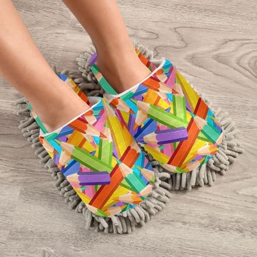 Sinestour Mop Slippers for Floor Cleaning Washable and Comfortable