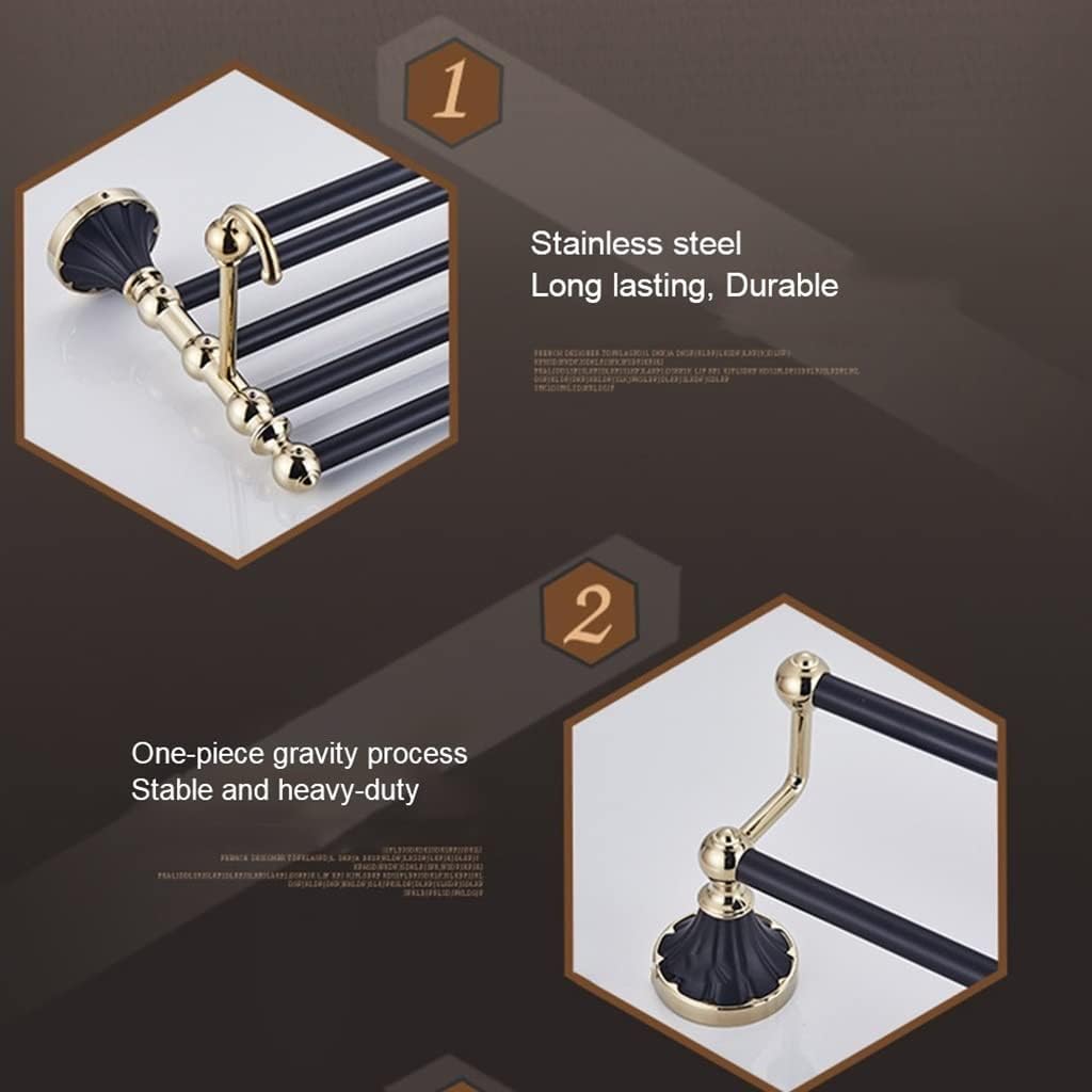 ANNBKA Bathroom Hardware Set with Towel Bar and Coat Hook 1