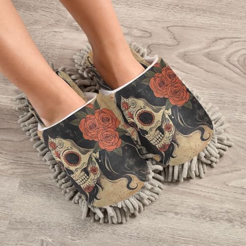 Zhirexin Rose Beauty Skeleton Cleaning Slippers