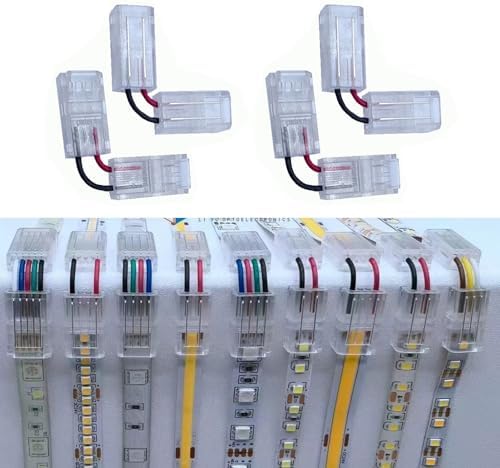 Depyequ L Shape 2 Pin Solderless LED Strips Connectors