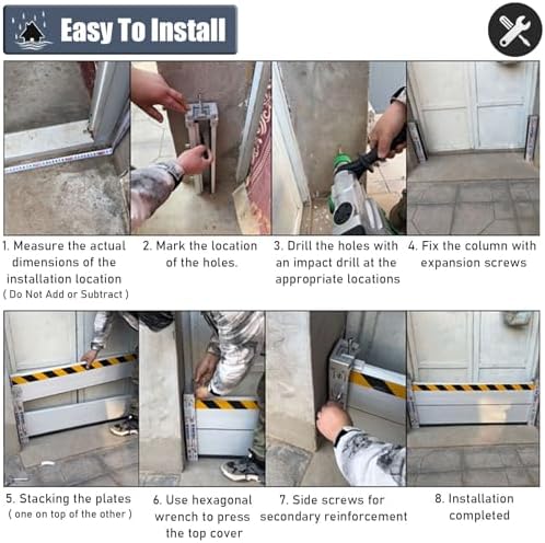 Flood Protection Barriers 39inch High Reusable for Garage Doors 1