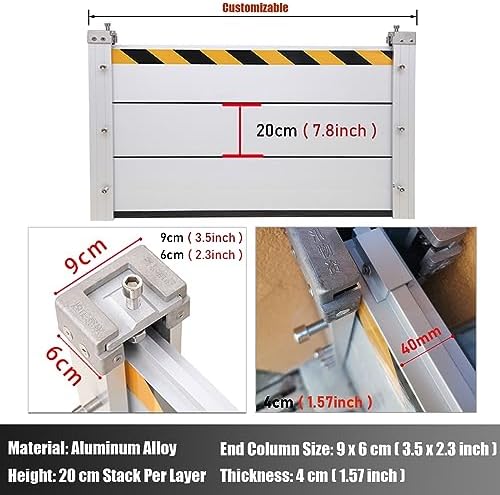 High Flood Control Baffle Door Barrier with Aluminum Gate