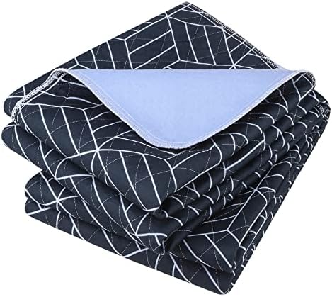 OUTCREATOR Washable Bed Pads 34x56 Pack of 2 Navy Blue