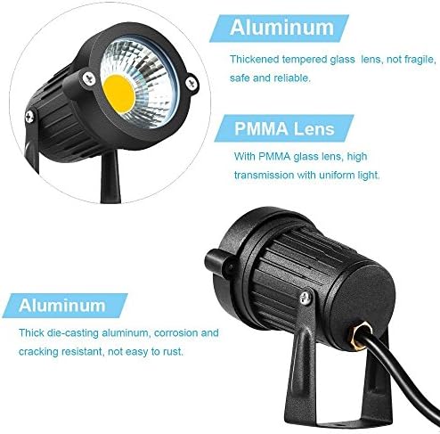 WeFoonLo 1pcs 5W LED Clip Light Outdoor Water Resistant Spotlight Lamp