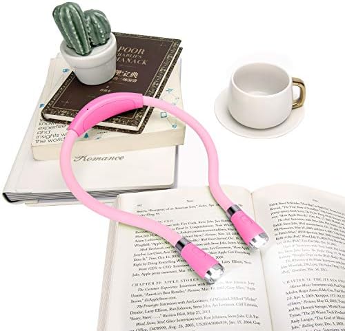 LED Neck Book Light USB Rechargeable with 4 Bright LEDs