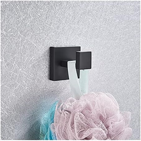 ANNBKA Black Towel Bar Robe Hook Tower Shelf Set