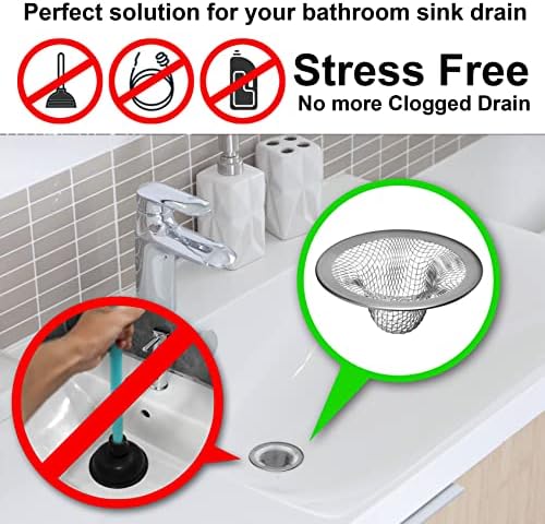 12 Pack Mesh Drain Strainer Hair Catcher for Sinks
