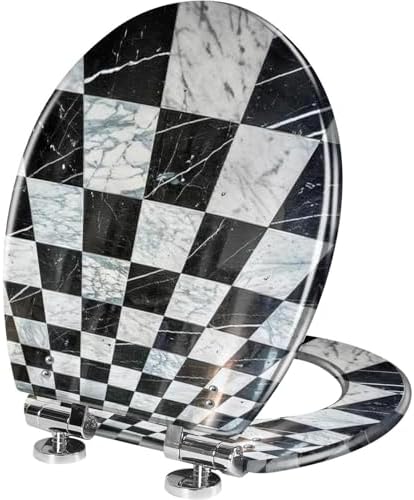 TRANQDEHOM Decorative Toilet Seat with Quiet Close Hinges