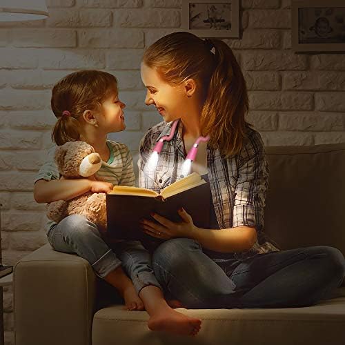 LED Neck Book Light USB Rechargeable with 4 Bright LEDs