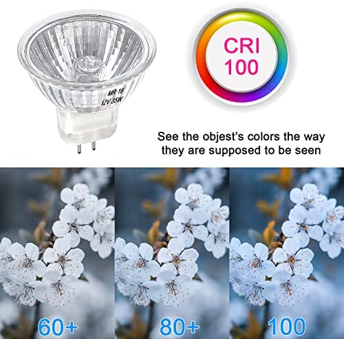 MR16 Halogen Bulb 35W Dimmable 12V Spotlight 6 Pack Warm White