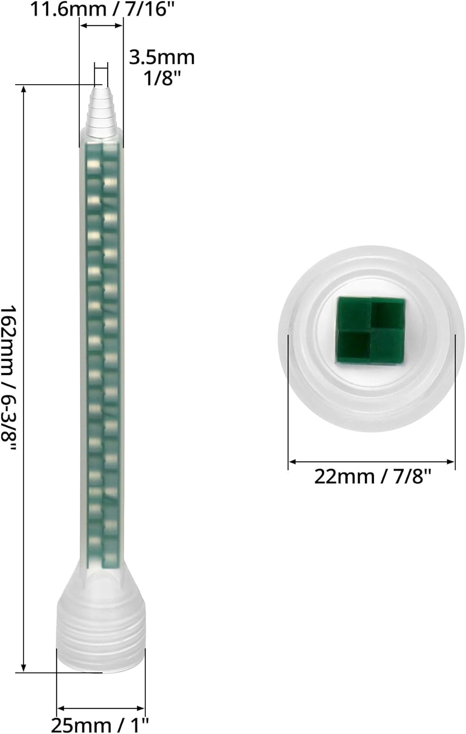 QWORK Epoxy Mixing Nozzle Tip Pack of 20 1