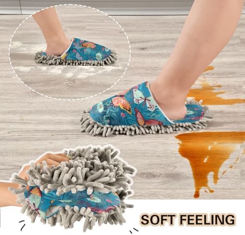 Zhirexin Butterfly Cleaning Slippers for House Floor