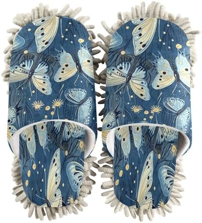 Zhirexin Butterfly Microfiber Mop Slippers