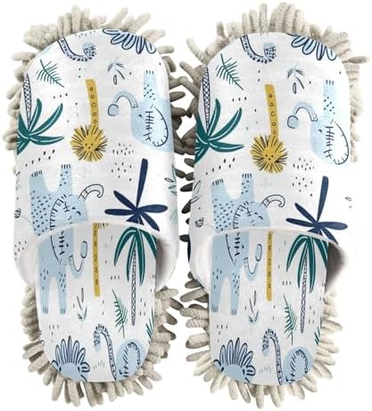 Zhirexin Cartoon Elephant Mop Slippers - Washable Comfortable
