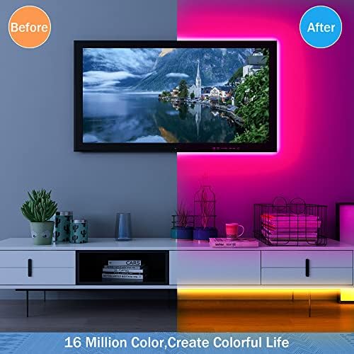 KEELIXIN Bluetooth Music Sync LED Strip Lights for Bedroom 1