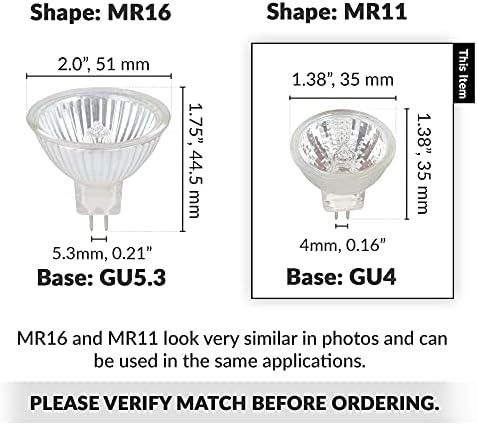 Simba Lighting 20W MR11 Halogen Spotlight Bulbs 6 Pack